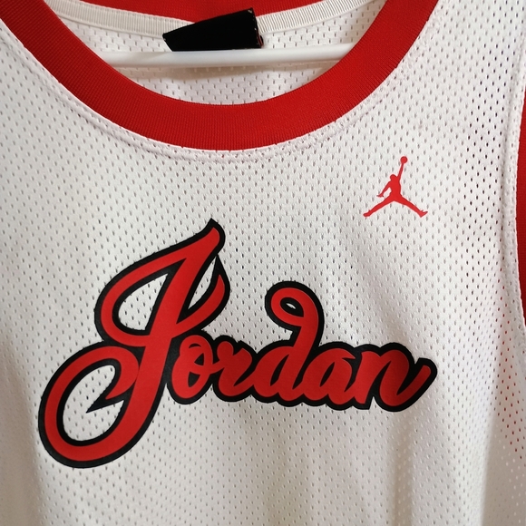 Jordan Red and White Mesh Jersey - Picture 2 of 5